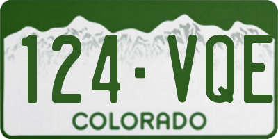 CO license plate 124VQE