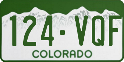 CO license plate 124VQF