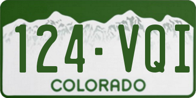 CO license plate 124VQI