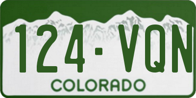 CO license plate 124VQN