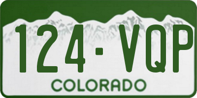 CO license plate 124VQP
