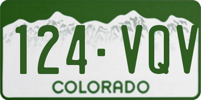 CO license plate 124VQV