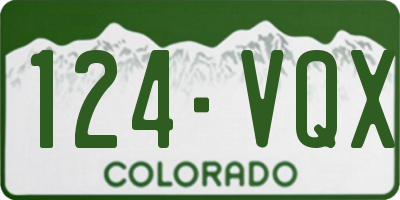 CO license plate 124VQX
