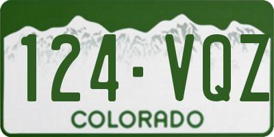 CO license plate 124VQZ