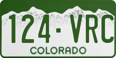 CO license plate 124VRC