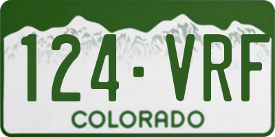 CO license plate 124VRF