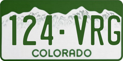 CO license plate 124VRG