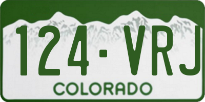 CO license plate 124VRJ