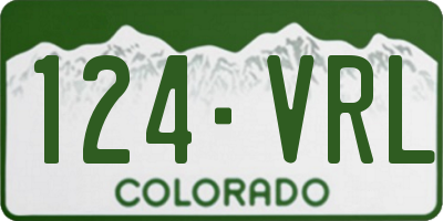 CO license plate 124VRL