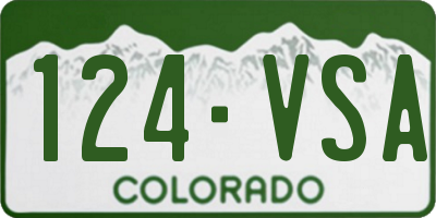 CO license plate 124VSA