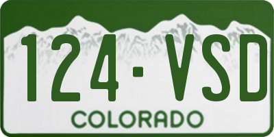 CO license plate 124VSD