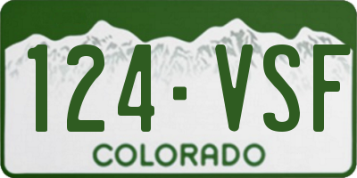 CO license plate 124VSF
