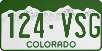 CO license plate 124VSG