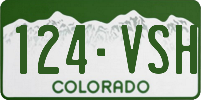 CO license plate 124VSH