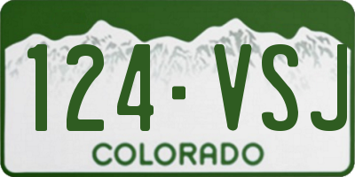 CO license plate 124VSJ