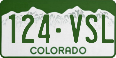 CO license plate 124VSL