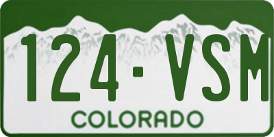 CO license plate 124VSM