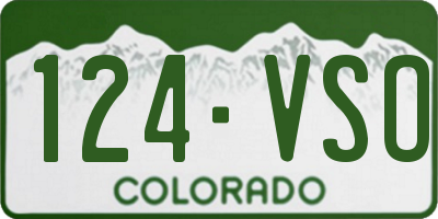 CO license plate 124VSO