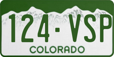 CO license plate 124VSP