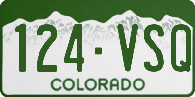 CO license plate 124VSQ