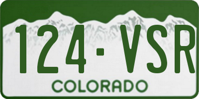 CO license plate 124VSR