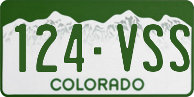 CO license plate 124VSS