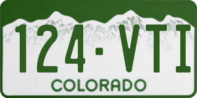 CO license plate 124VTI