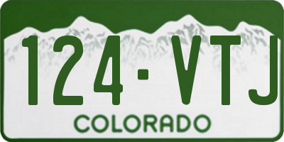 CO license plate 124VTJ