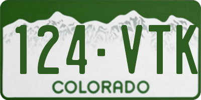 CO license plate 124VTK