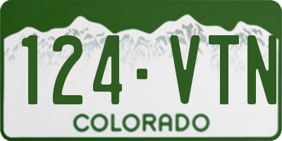 CO license plate 124VTN