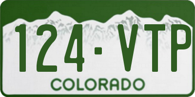 CO license plate 124VTP