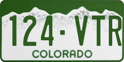 CO license plate 124VTR