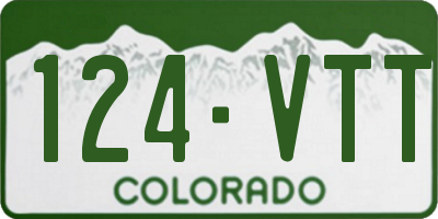 CO license plate 124VTT