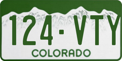 CO license plate 124VTY