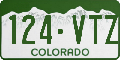 CO license plate 124VTZ