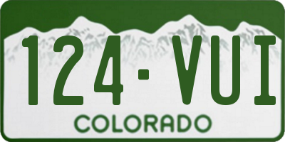 CO license plate 124VUI