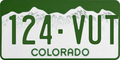CO license plate 124VUT