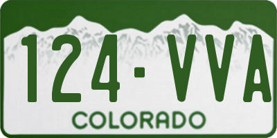 CO license plate 124VVA