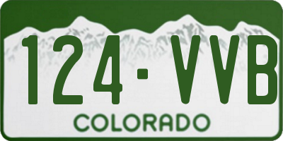 CO license plate 124VVB