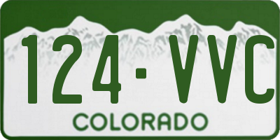 CO license plate 124VVC