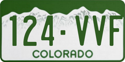 CO license plate 124VVF