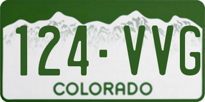 CO license plate 124VVG