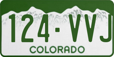 CO license plate 124VVJ