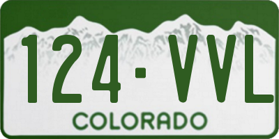 CO license plate 124VVL