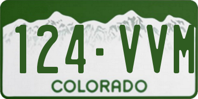 CO license plate 124VVM