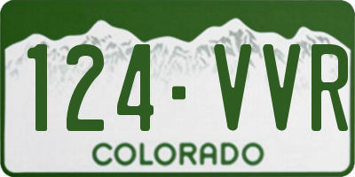 CO license plate 124VVR