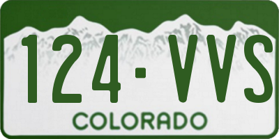 CO license plate 124VVS