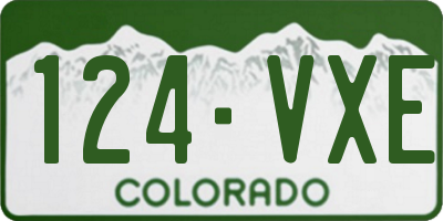 CO license plate 124VXE