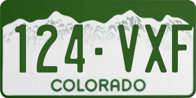 CO license plate 124VXF