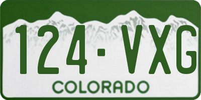 CO license plate 124VXG
